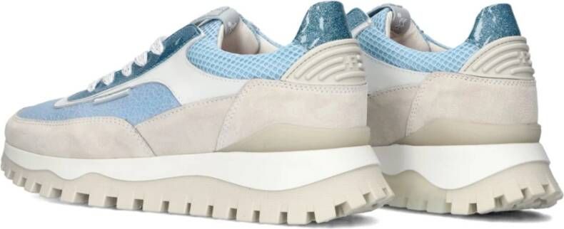 Floris van Bommel Blauwe Suède Lage Sneakers Multicolor Dames