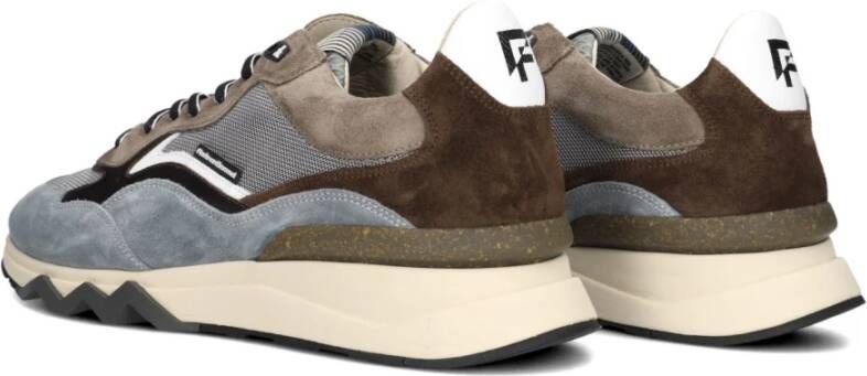 Floris van Bommel Blauwe Suède Lage Sneakers Multicolor Heren