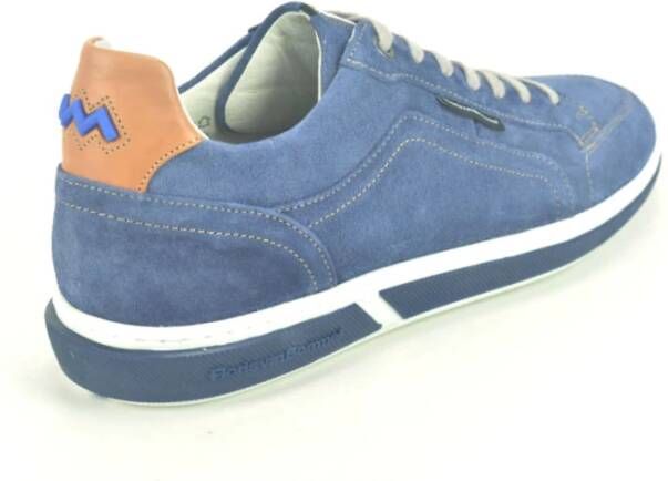 Floris van Bommel Blauwe Suède Sneaker Blue Heren