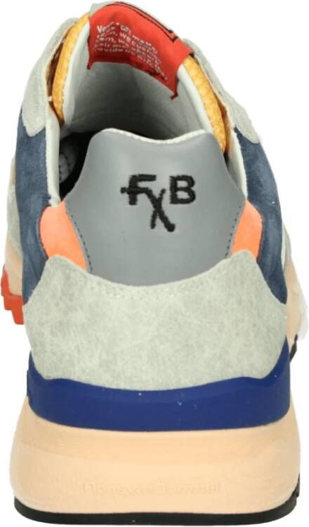 Floris van Bommel Blauwe Vrijetijdssneakers met Uitneembaar Voetbed