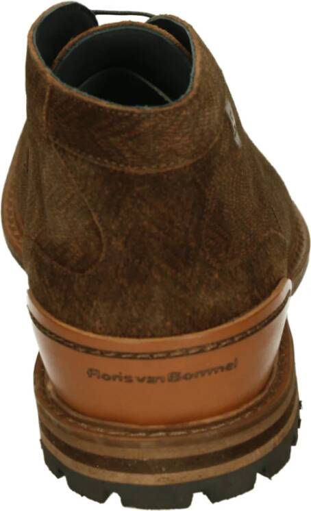 Floris van Bommel Casual leren schoenen in cognac