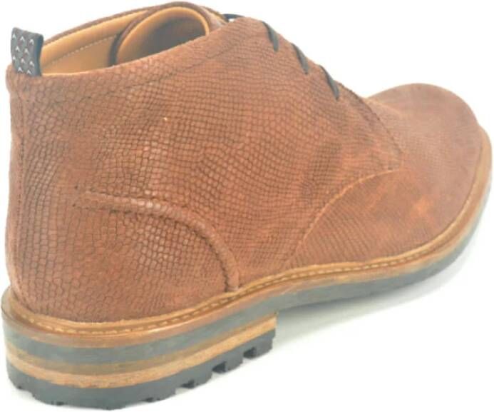 Floris van Bommel Cognac Print Veterlaarzen