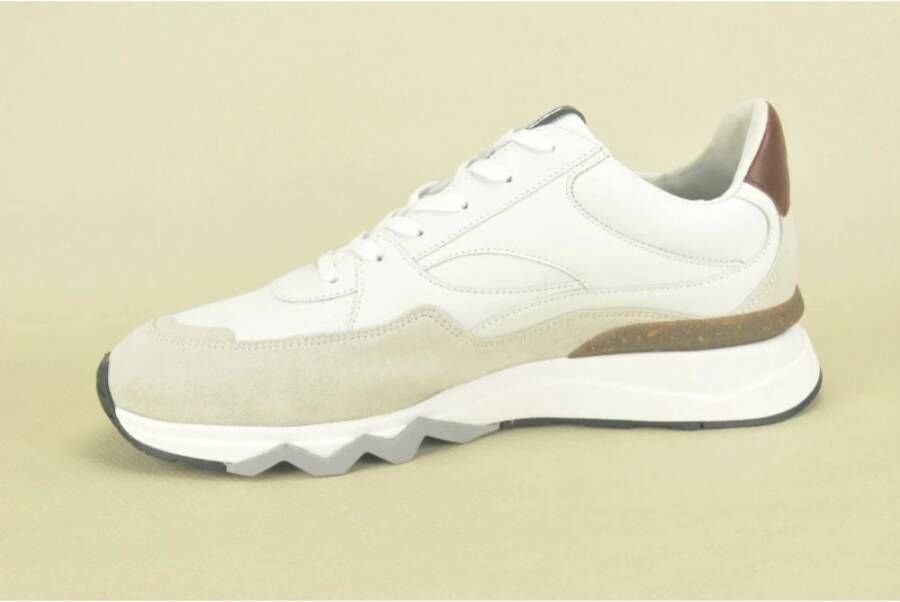 Floris van Bommel Stijlvolle Combi Runner Sneakers White Heren