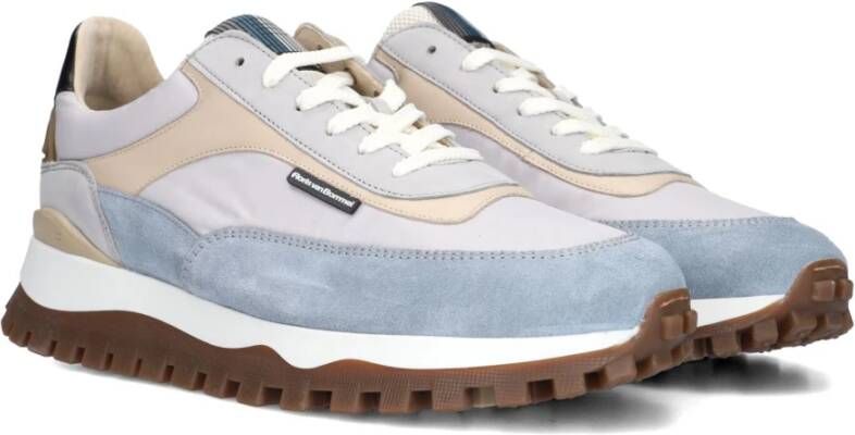 Floris van Bommel Elegante Blauwe Suède Lage Sneakers Multicolor Heren