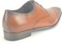 Floris van Bommel Elegante Cognac Geklede Schoenen Rechte Print Brown Heren - Thumbnail 2