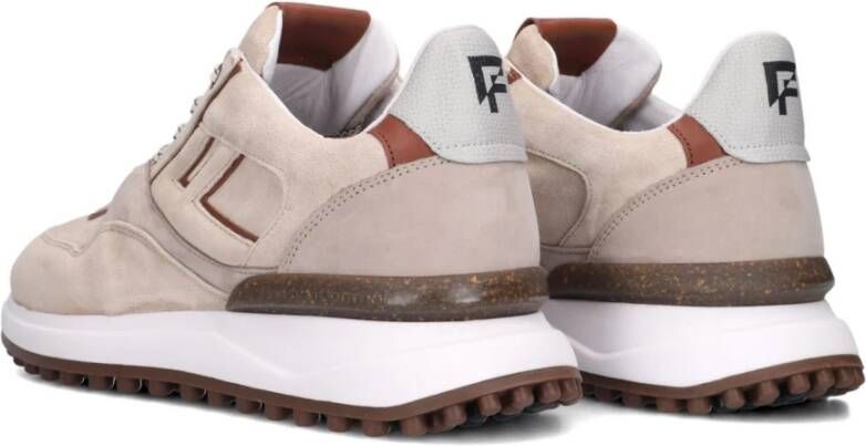 Floris van Bommel Elegante Taupe Lage Sneakers