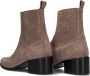 Floris van Bommel Evi 01.12 suède enkellaarzen met crocoprint taupe - Thumbnail 7