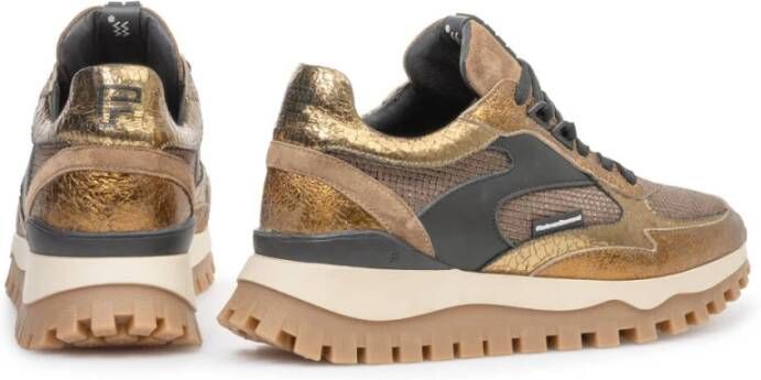 Floris van Bommel Goud Craquele Sneakers