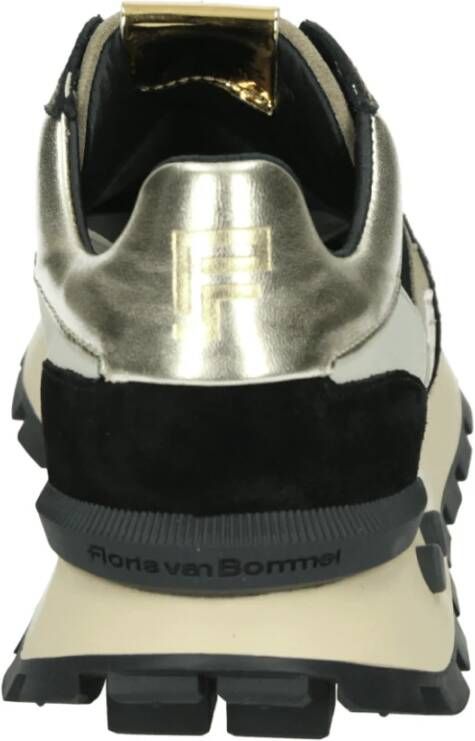 Floris van Bommel Gouden Sportieve Lage Sneakers Blokki 04.00