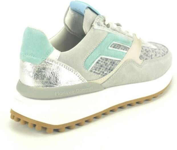 Floris van Bommel Grijs Zilver Blauw Hardloopschoenen Multicolor Dames