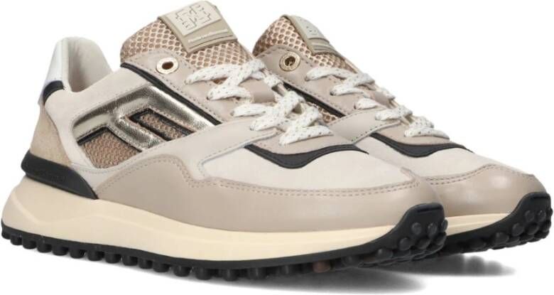 Floris van Bommel Grijze Lage Sneakers Beige Dames