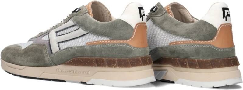 Floris van Bommel Groene lage herensneakers