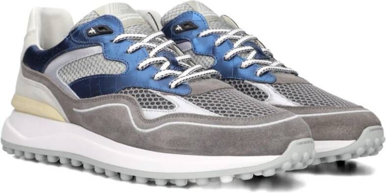 Floris van Bommel Heren Lage Sneakers Grijs Blauw Multicolor Heren
