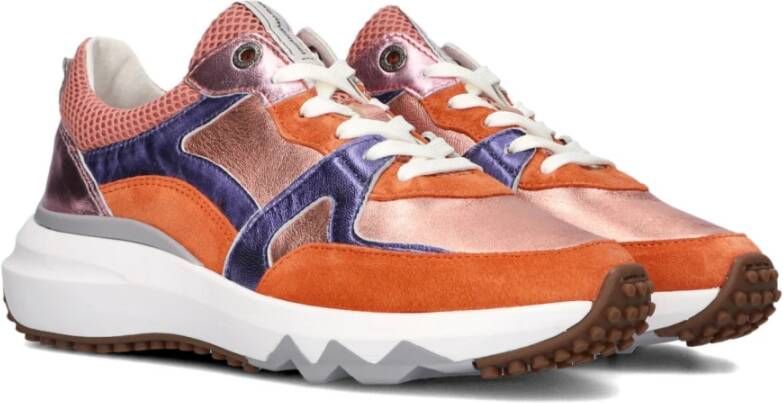 Floris van Bommel Zwarte Suède Lage Sneakers Multicolor Dames