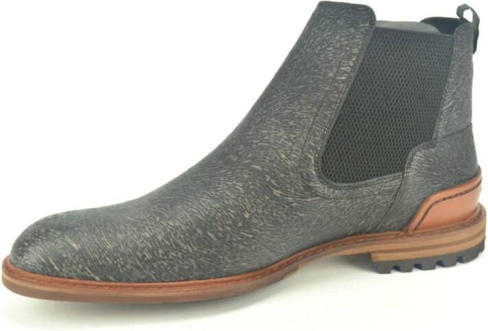 Floris van Bommel Print Chelseaboot Grijs Heren