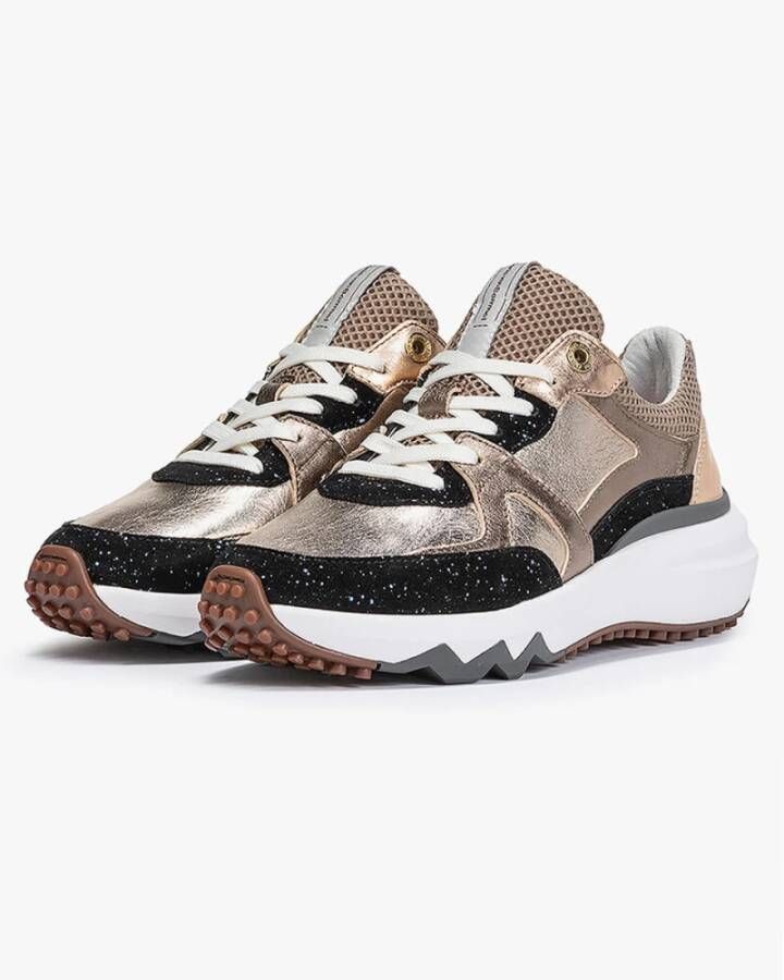 Floris van Bommel Sport Black Suede Sneakers Multicolor Dames