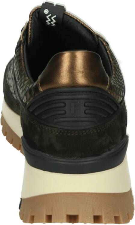 Floris van Bommel Sportieve Lage Bronzen Sneakers Grommi 01.17
