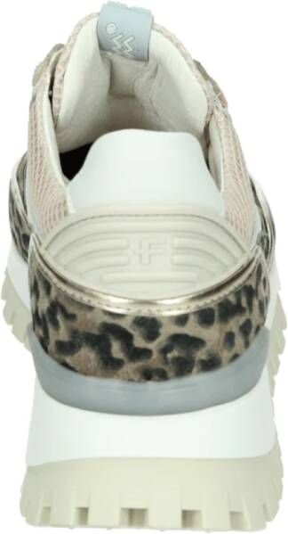 Floris van Bommel Sportieve Lage Damesschoenen Bruin Patroon