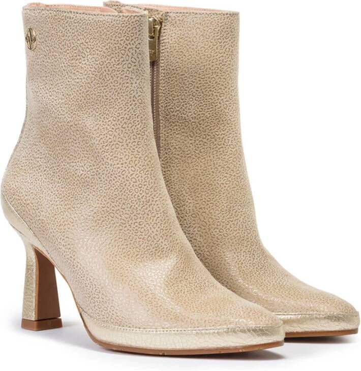 Floris van Bommel Stijlvol Enkellaarsje Beige Dames