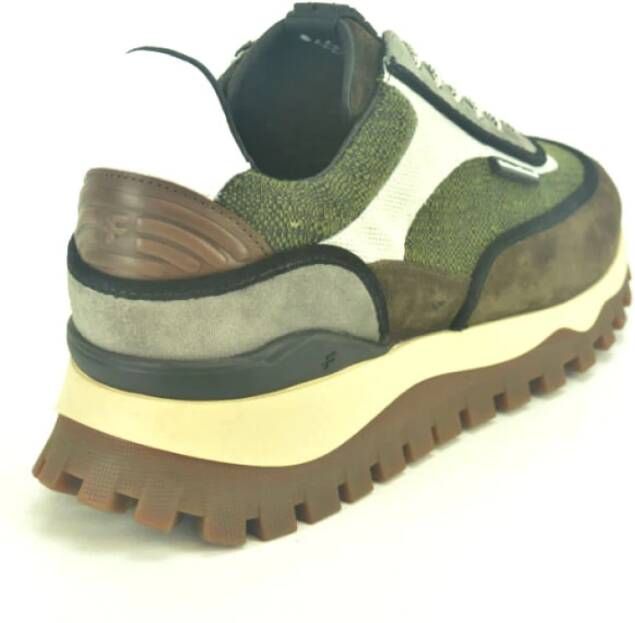 Floris van Bommel Stijlvolle Runner in Bruin en Khaki Multicolor Heren