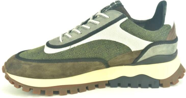 Floris van Bommel Stijlvolle Runner in Bruin en Khaki Multicolor Heren