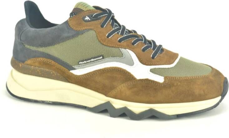 Floris van Bommel Taupe Combi Runner N. Schoenen Multicolor Heren