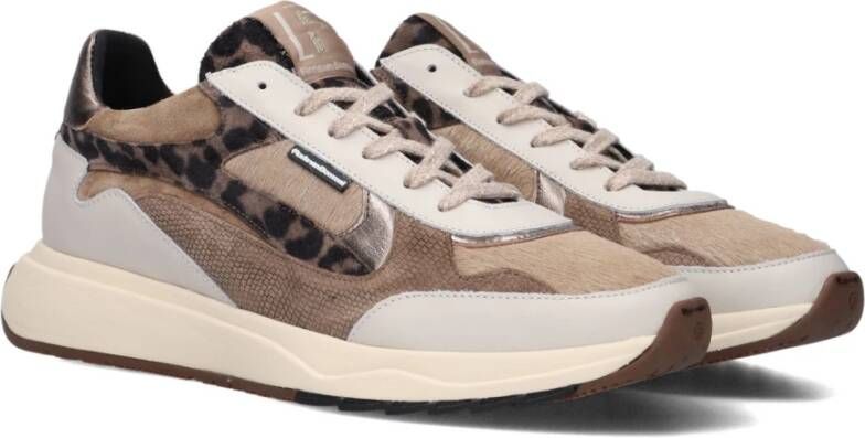 Floris van Bommel Taupe Stijlvolle Sneakers voor Herfst Winter
