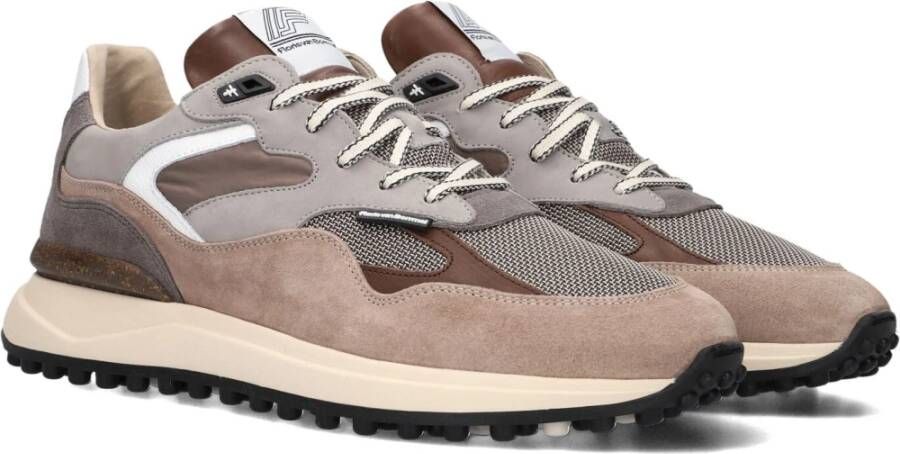 Floris van Bommel Taupe Suede Lage Sneakers Sfm-10159 Multicolor Heren