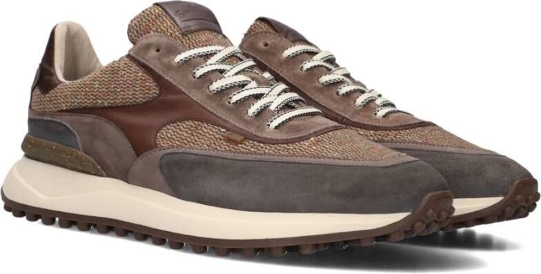 Floris van Bommel Taupe Suède Lage Top Sneakers
