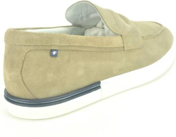 Floris van Bommel Taupe Suède Loafer Beige Heren