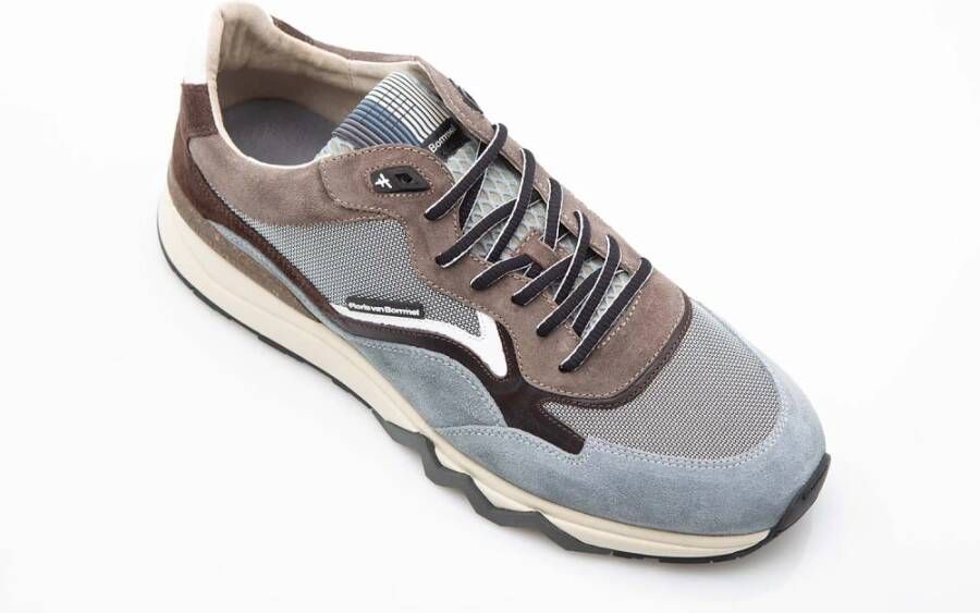 Van Bommel Blauwe Suède Sneaker met TPU Zool Multicolor Heren