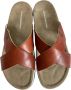 Van Bommel Casual DarkCognac Leren Heren Sandalen Slippers Brown Heren - Thumbnail 9