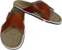 Van Bommel Casual DarkCognac Leren Heren Sandalen Slippers Brown Heren - Thumbnail 10