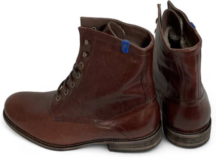 Van Bommel Casual DarkCognac Leren Schoenen Brown Heren