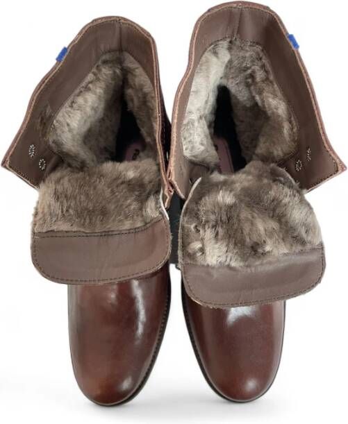 Van Bommel Casual DarkCognac Leren Schoenen Brown Heren