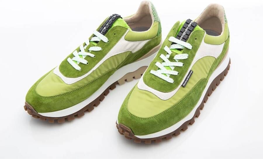 Van Bommel Groene Sneaker met Sportieve Zool Green Heren