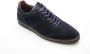Van Bommel Klassieke Blauwe Leren Sneaker Blue Heren - Thumbnail 4
