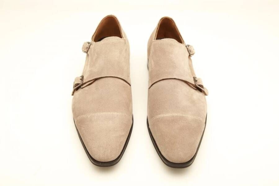 Van Bommel Lichtbruine Dubbele Monk Strap Schoen Brown Heren