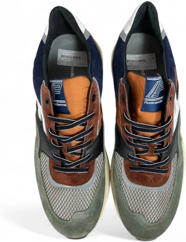 Van Bommel Sport Groen Suède Sneaker Lichtgroen Multicolor Heren
