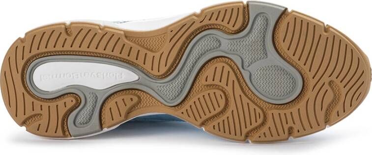 Van Bommel Sportieve lichtblauwe metallic sneakers