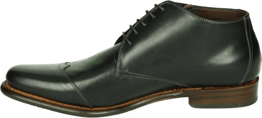Floris van Bommel Zakelijke Mid Zwarte Leren Schoenen