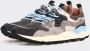 Flower Mountain Antraciet-Beige Suède Rete Sneakers Multicolor Heren - Thumbnail 2