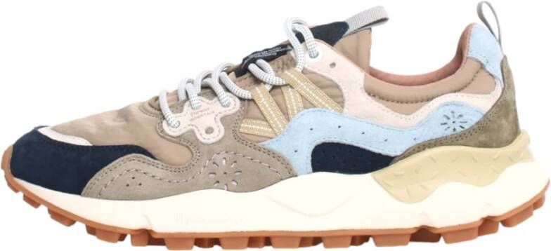 Flower Mountain Suede and technical fabric sneakers Ya o 3 UNI Beige Unisex - Foto 2