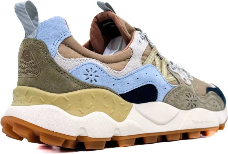 Flower Mountain Suede and technical fabric sneakers Ya o 3 UNI Beige Unisex - Foto 8