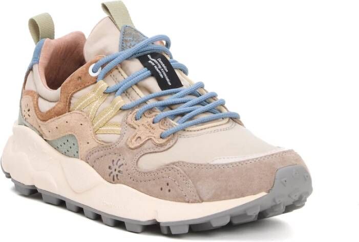 Flower Mountain Beige Sneakers Ripstop Suede Trekking Style