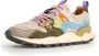 Flower Mountain Beige Sneakers Yamano 3 Multicolor Dames - Thumbnail 4