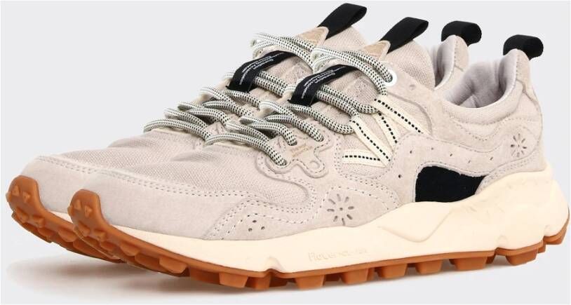 Flower Mountain Beige Suède Katoen Sneakers Beige Heren