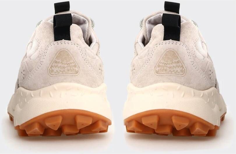 Flower Mountain Beige Suède Katoen Sneakers Beige Heren