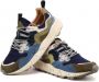 Flower Mountain Blauwe Suède en Stoffen Sneakers Multicolor Heren - Thumbnail 5