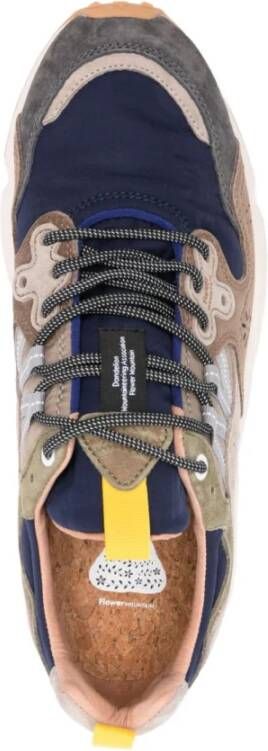 Flower Mountain Donkerblauwe Sneakers met Rubberen Zool Multicolor Heren